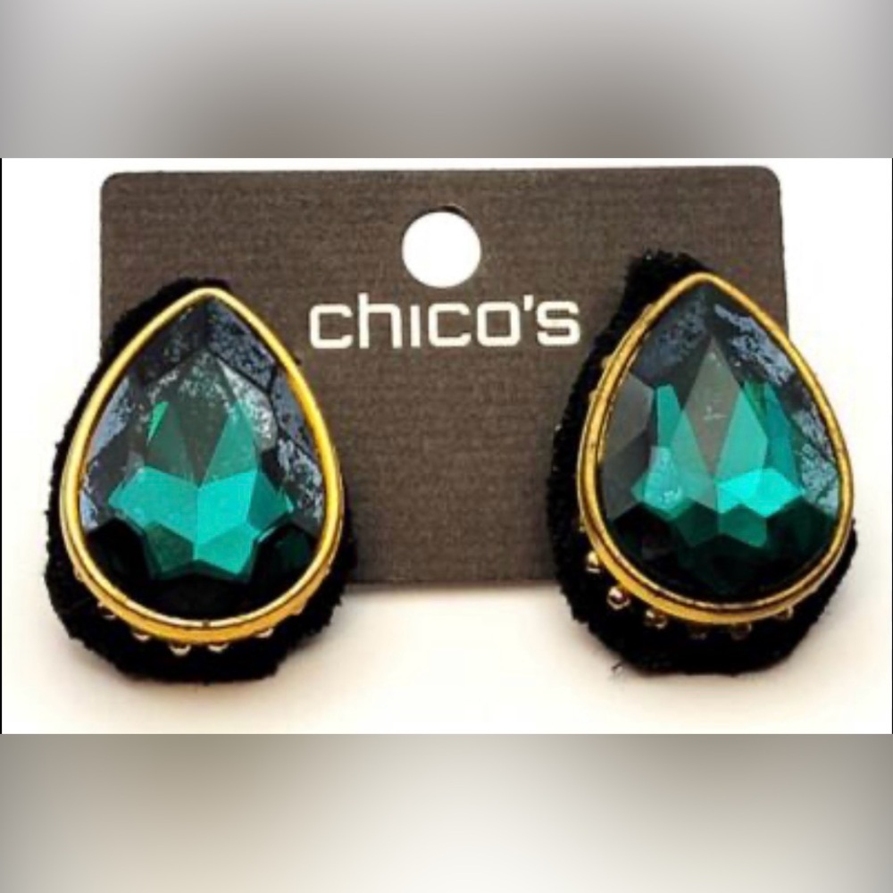 Teardrop Earrings- Green or Blue